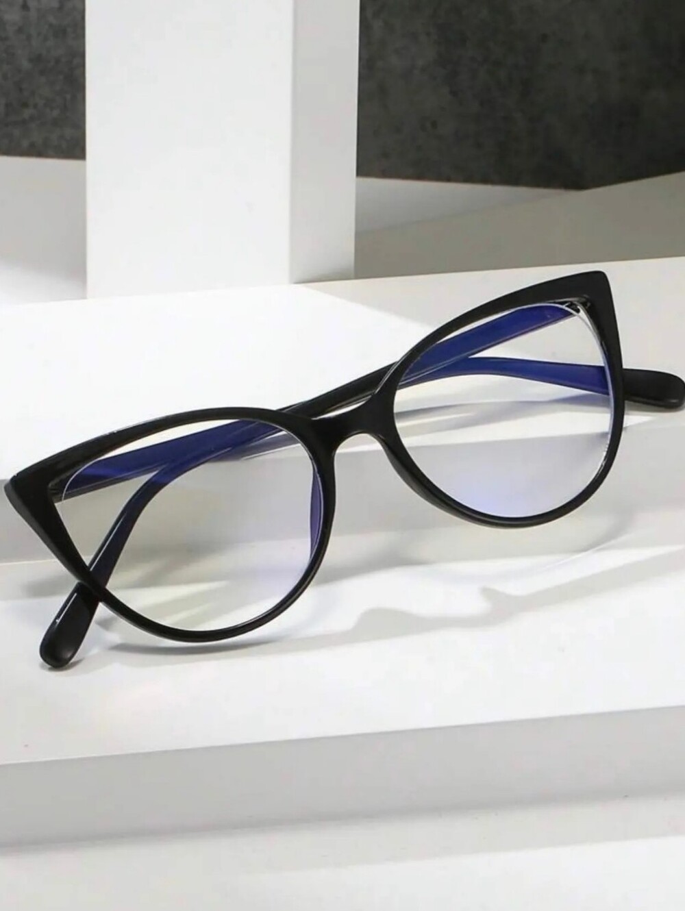 Blue Light Blocking Black Cat Eye Glasses NEW